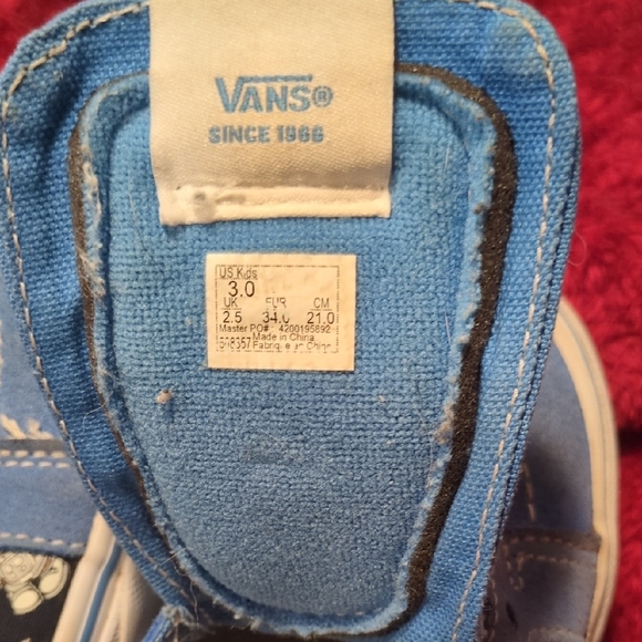 Vans Kids Blue and White Sneakers - Picture 6 of 7